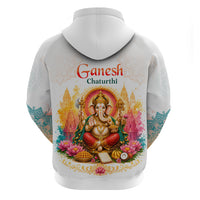 Ganesh Chaturthi Lord Ganesha Hoodie Traditional Hindu Elephant God Mandala Art Spiritual