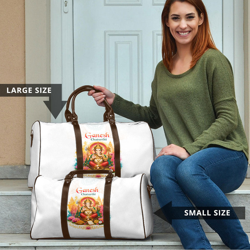 Ganesh Chaturthi Lord Ganesha Travel Bag Traditional Hindu Elephant God Mandala Art Spiritual