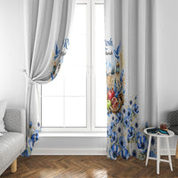 Rosh Hashanah Jewish New Year Window Curtain Watercolor Floral Apples Honey - Shofar Jewish Holiday