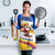 Colombia Christmas Apron with Santa Skiing Colombian Flag and Holiday Ornament - Wonder Print Shop