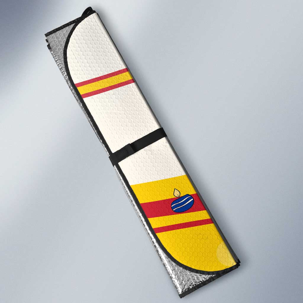 Colombia Christmas Auto Sun Shade with Santa Skiing Colombian Flag and Holiday Ornament - Wonder Print Shop