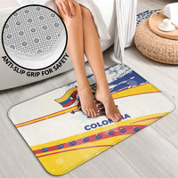 Colombia Christmas Bathroom Set with Santa Skiing Colombian Flag and Holiday Ornament - Wonder Print Shop