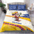 Colombia Christmas Bedding Set with Santa Skiing Colombian Flag and Holiday Ornament - Wonder Print Shop
