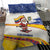 Colombia Christmas Bedding Set with Santa Skiing Colombian Flag and Holiday Ornament - Wonder Print Shop