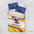 Colombia Christmas Bedding Set with Santa Skiing Colombian Flag and Holiday Ornament - Wonder Print Shop