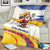 Colombia Christmas Blanket with Santa Skiing Colombian Flag and Holiday Ornament - Wonder Print Shop