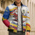 Colombia Christmas Bomber Puffer Jacket with Santa Skiing Colombian Flag and Holiday Ornament - Wonder Print Shop