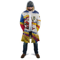 Colombia Christmas Cloak with Santa Skiing Colombian Flag and Holiday Ornament - Wonder Print Shop