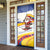 Colombia Christmas Door Cover with Santa Skiing Colombian Flag and Holiday Ornament - Wonder Print Shop