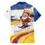 Colombia Christmas Family Matching Tank Maxi Dress and Hawaiian Shirt with Santa Skiing Colombian Flag and Holiday Ornament - Wonder Print Shop
