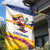 Colombia Christmas Garden Flag with Santa Skiing Colombian Flag and Holiday Ornament - Wonder Print Shop