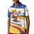 Colombia Christmas Kid Polo Shirt with Santa Skiing Colombian Flag and Holiday Ornament - Wonder Print Shop
