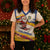 Colombia Christmas Knitted V-Neck Vest with Santa Skiing Colombian Flag and Holiday Ornament - Wonder Print Shop