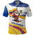 Colombia Christmas Polo Shirt with Santa Skiing Colombian Flag and Holiday Ornament - Wonder Print Shop