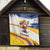 Colombia Christmas Quilt with Santa Skiing Colombian Flag and Holiday Ornament - Wonder Print Shop