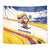 Colombia Christmas Tapestry with Santa Skiing Colombian Flag and Holiday Ornament - Wonder Print Shop