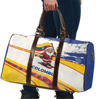 Colombia Christmas Travel Bag with Santa Skiing Colombian Flag and Holiday Ornament - Wonder Print Shop