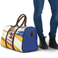 Colombia Christmas Travel Bag with Santa Skiing Colombian Flag and Holiday Ornament - Wonder Print Shop