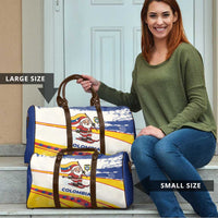 Colombia Christmas Travel Bag with Santa Skiing Colombian Flag and Holiday Ornament - Wonder Print Shop