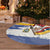 Colombia Christmas Tree Skirt with Santa Skiing Colombian Flag and Holiday Ornament - Wonder Print Shop