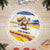 Colombia Christmas Tree Skirt with Santa Skiing Colombian Flag and Holiday Ornament - Wonder Print Shop