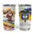 Colombia Christmas Tumbler Cup with Santa Skiing Colombian Flag and Holiday Ornament - Wonder Print Shop