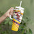 Colombia Christmas Tumbler With Handle with Santa Skiing Colombian Flag and Holiday Ornament - Wonder Print Shop