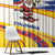 Colombia Christmas Window Curtain with Santa Skiing Colombian Flag and Holiday Ornament - Wonder Print Shop