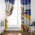 Colombia Christmas Window Curtain with Santa Skiing Colombian Flag and Holiday Ornament - Wonder Print Shop