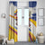 Colombia Christmas Window Curtain with Santa Skiing Colombian Flag and Holiday Ornament - Wonder Print Shop