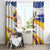Colombia Christmas Window Curtain with Santa Skiing Colombian Flag and Holiday Ornament - Wonder Print Shop