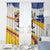 Colombia Christmas Window Curtain with Santa Skiing Colombian Flag and Holiday Ornament - Wonder Print Shop