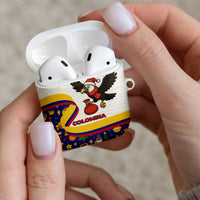 Colombia Christmas AirPods Case with Santa Condor Gift Bag and Holiday Food Pattern - Wonder Print Shop