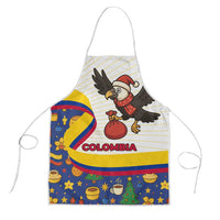 Colombia Christmas Apron with Santa Condor Gift Bag and Holiday Food Pattern - Wonder Print Shop