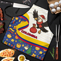 Colombia Christmas Apron with Santa Condor Gift Bag and Holiday Food Pattern - Wonder Print Shop