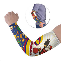 Colombia Christmas Arm Sleeves with Santa Condor Gift Bag and Holiday Food Pattern - Wonder Print Shop