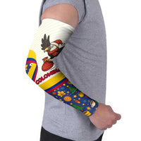 Colombia Christmas Arm Sleeves with Santa Condor Gift Bag and Holiday Food Pattern - Wonder Print Shop