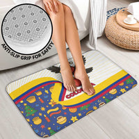 Colombia Christmas Bathroom Set with Santa Condor Gift Bag and Holiday Food Pattern - Wonder Print Shop