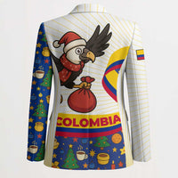 Colombia Christmas Blazer with Santa Condor Gift Bag and Holiday Food Pattern - Wonder Print Shop