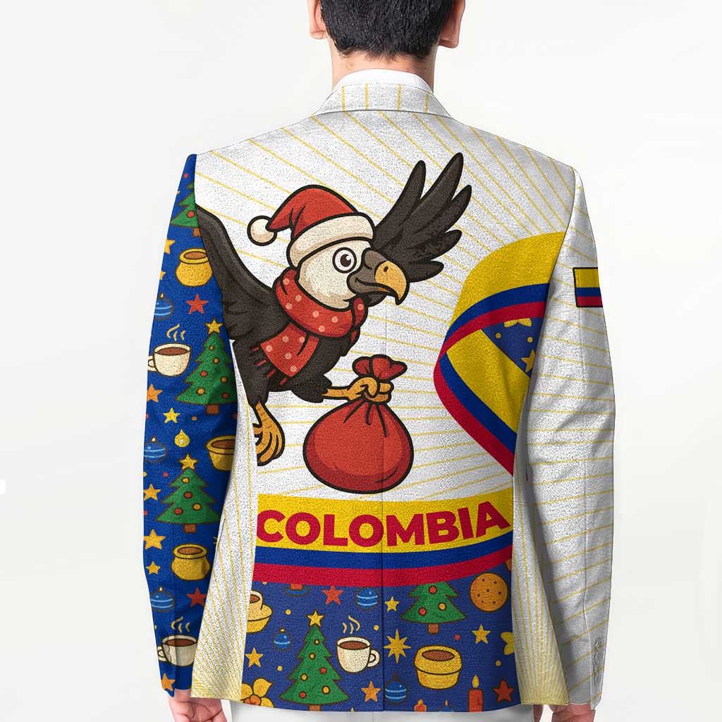 Colombia Christmas Blazer with Santa Condor Gift Bag and Holiday Food Pattern - Wonder Print Shop