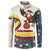 Colombia Christmas Button Sweatshirt with Santa Condor Gift Bag and Holiday Food Pattern - Wonder Print Shop
