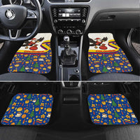 Colombia Christmas Car Mats with Santa Condor Gift Bag and Holiday Food Pattern - Wonder Print Shop