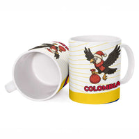 Colombia Christmas Ceramic Mug with Santa Condor Gift Bag and Holiday Food Pattern - Wonder Print Shop