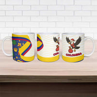 Colombia Christmas Ceramic Mug with Santa Condor Gift Bag and Holiday Food Pattern - Wonder Print Shop