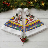 Colombia Christmas Santa Hat with Santa Condor Gift Bag and Holiday Food Pattern - Wonder Print Shop