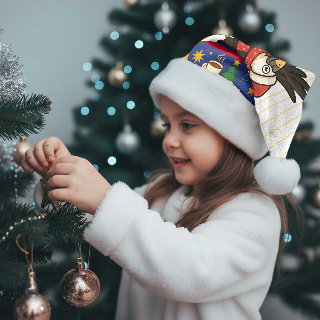 Colombia Christmas Santa Hat with Santa Condor Gift Bag and Holiday Food Pattern - Wonder Print Shop