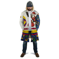 Colombia Christmas Cloak with Santa Condor Gift Bag and Holiday Food Pattern - Wonder Print Shop
