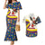 Colombia Christmas Couples Matching Mermaid Dress and Hawaiian Shirt with Santa Condor Gift Bag and Holiday Food Pattern - Wonder Print Shop