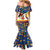 Colombia Christmas Family Matching Mermaid Dress and Hawaiian Shirt with Santa Condor Gift Bag and Holiday Food Pattern - Wonder Print Shop