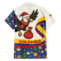 Colombia Christmas Family Matching Off Shoulder Maxi Dress and Hawaiian Shirt with Santa Condor Gift Bag and Holiday Food Pattern - Wonder Print Shop